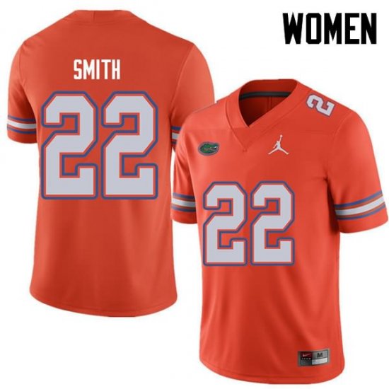 Women's Florida Gators #22 Emmitt Smith NCAA Jordan Brand Orange Authentic Stitched College Football Jersey VLN4062OB